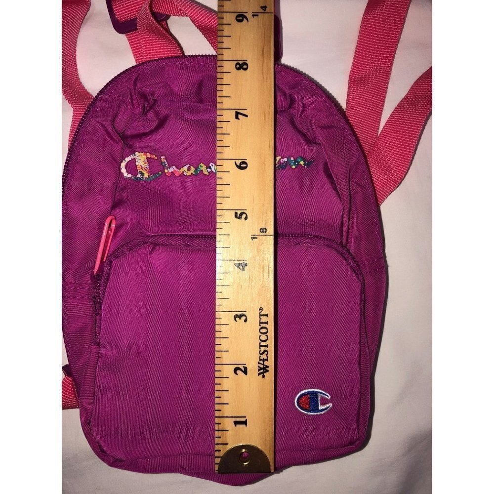 Champion Mini Backpack Adjustable Nylon Pink Stra… - image 3